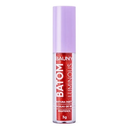 Bauny - Batom Líquido Luminous - Cherry - 3g