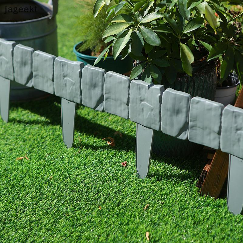 [jageekt] 10 Peças Cerca De Jardim Imitação De Pedra Planta Estaca De Suporte Borda Externa Decorativa Faça Você Mesmo G