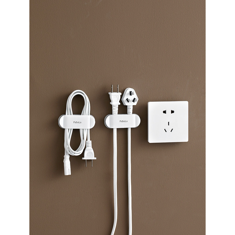 FaSoLa gancho plug titular perfuração-livre tomada pendurado plug cozinha parede cabo de alimentação armazenamento ferra