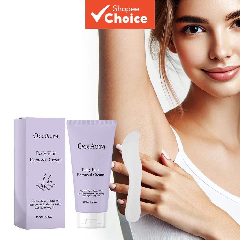 Creme Depilatório Corporal Creme Depilatório para Mulheres e Homens Loção Depilatória para Áreas Sensíveis, Bikini,