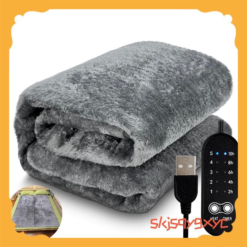Cobertor De Aquecimento Elétrico Aquecedor USB Pelúcia Inverno Temperatura Ajustável Tempo Almofada 150x160 cm skjsqygxy