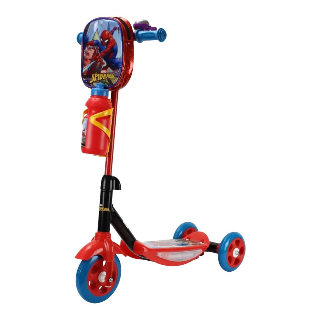 Patinete Infantil 3 Rodas Homem-Aranha Com Mochila e Garrafinha BBR - DI0017