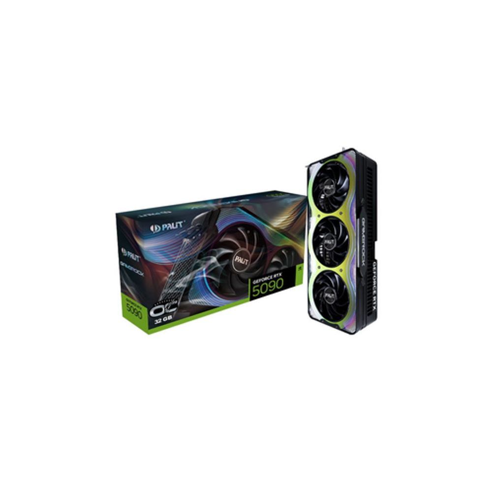 Placa de Video GeForce NVIDIA PALIT RTX5090 32GB GAMEROCK OC GDDR7 NE75090S19R5-GB2020G