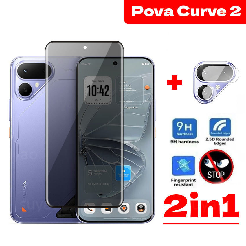 Para Tecno Pova Curve2 Curve 2 2026 Anti peeping Curvo Privado PovaCurve2 PovaCurve Película Protetora De Tela De Vidro