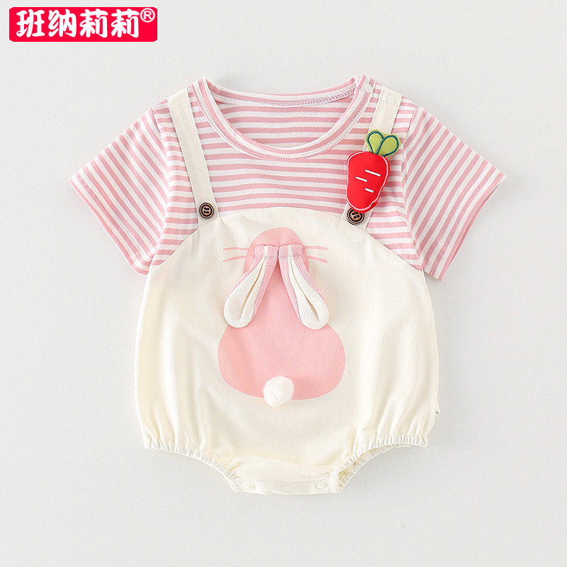 Roupas de verão para bebês Roupas de verão para bebês Roupas de verão para bebês Super fofas de um ano de idade Algodão 