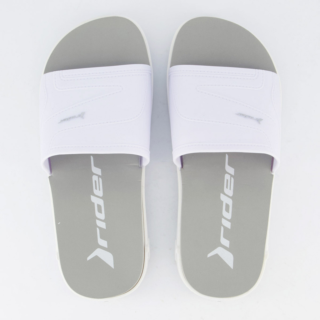 Chinelo Slide Rider RW Plus Cinza e Branco