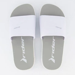 Chinelo Slide Rider RW Plus Cinza e Branco