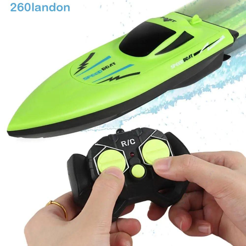 Barcos LANDON Racer RC , Barco À Vela De Controle Remoto Prova D'água , Brinquedo Elétrico De Lancha Sem Fio 2.4G