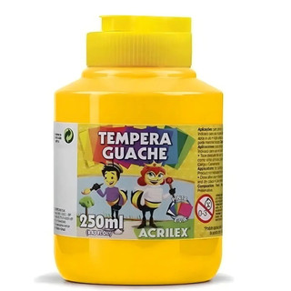 Tinta Guache Ouro 250ml Acrilex Kit tinta guache profissional pintura infantil escolar pintura