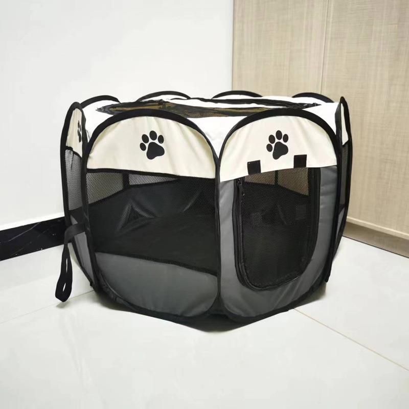 Gaiola octogonal dobrável para animais de estimação, sala de parto para gatos, cerca octogonal para animais de estimação