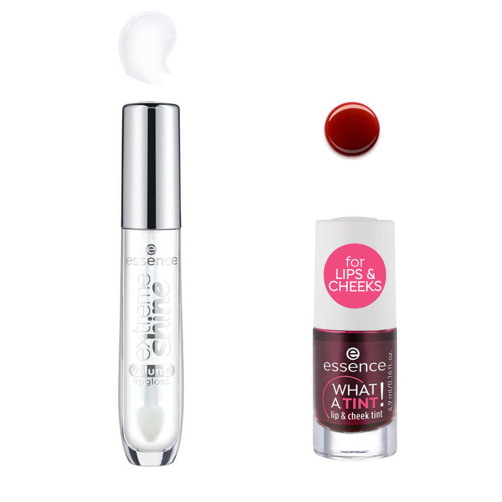 KIT LIPGLOSS extreme shine 01 + WHAT A TINT! essence