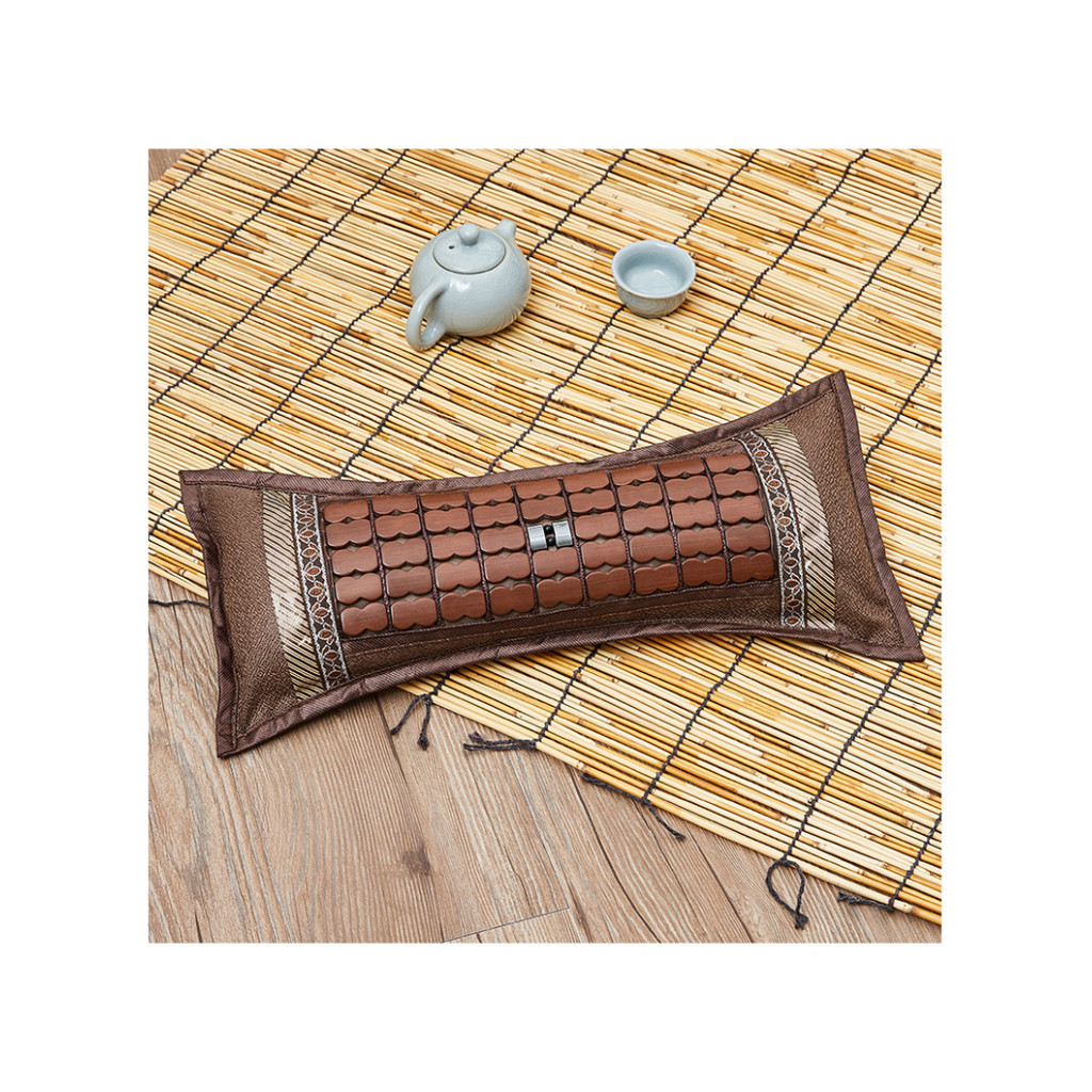 Travesseiro de bambu de verão Mahjong Pellets de bambu respirável Travesseiro de bambu único Travesseiro de bambu tecido