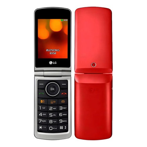 LG G360 Celular P/ Idoso Zona Rural Radio Telefone Dois Chip Cor Vermelho 127/220v