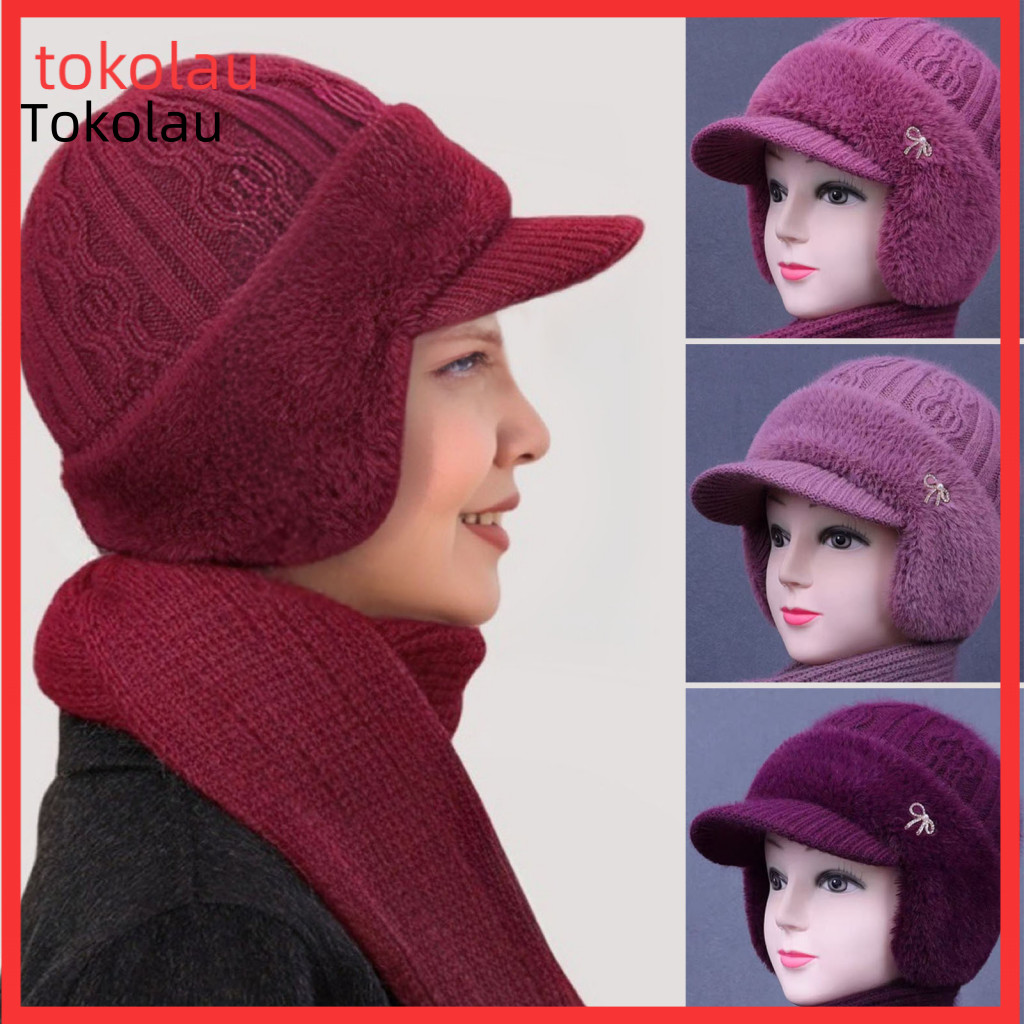 Moisture-wicking Hat Weather 3-in-1 Knitted with Ear Flaps Fleece Lined Warm Baseball Cap for Outdoor Activities – for
