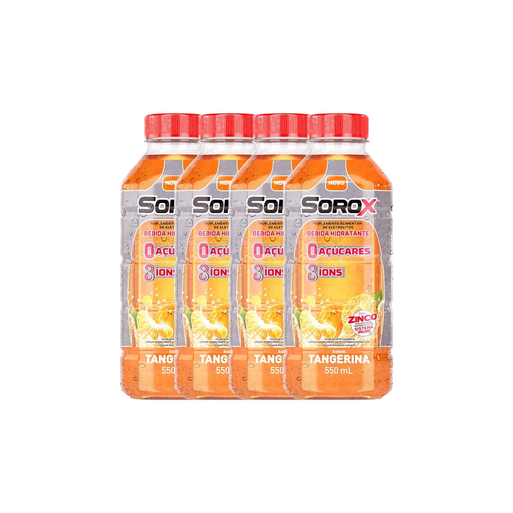 Kit 4 Sorox Sabor Tangerina 550ml
