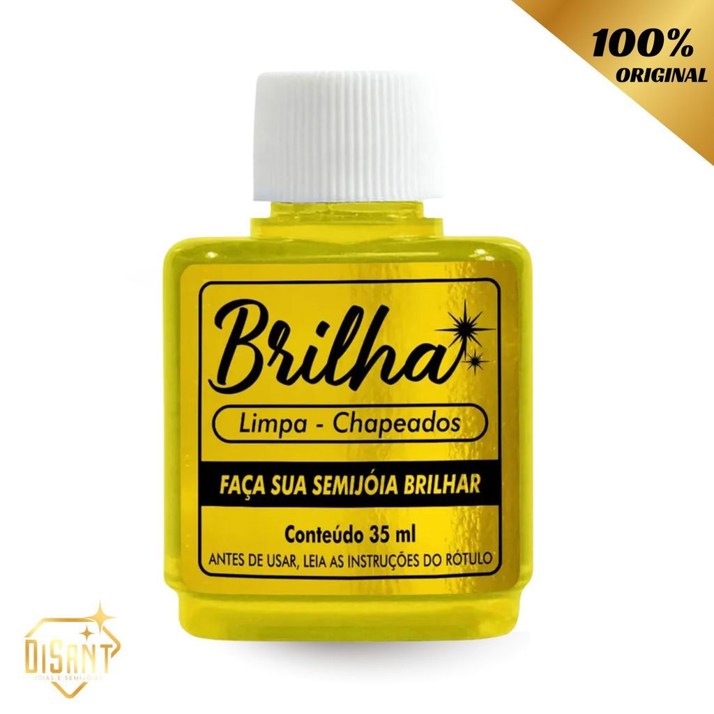 Limpa Folheado Original Brilha 35ml Limpa Joias Tira Oxidação Flanela Mágica Polidora Tira Mancha