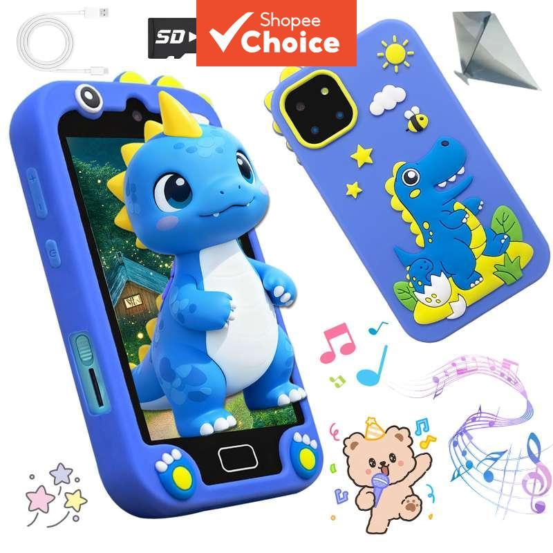 Celular de brinquedo para crianças, tela sensível ao toque de 4 polegadas, câmera HD, smartphone educativo pré-escolar,