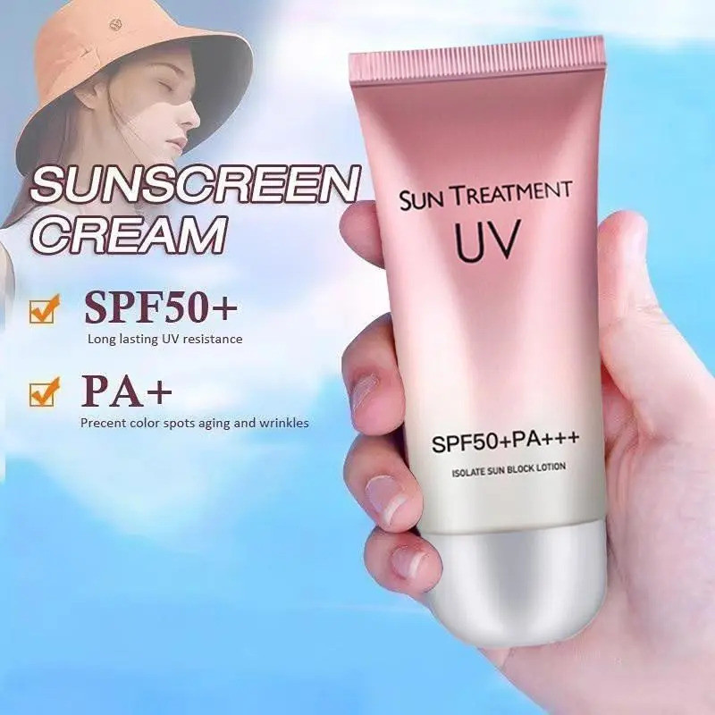 Produto de Beleza Viral com FPS50+ PA+++ Protetor Solar UV Mineral Intensivo com Cor FPS 50+++ Protetor Solar Clareador 