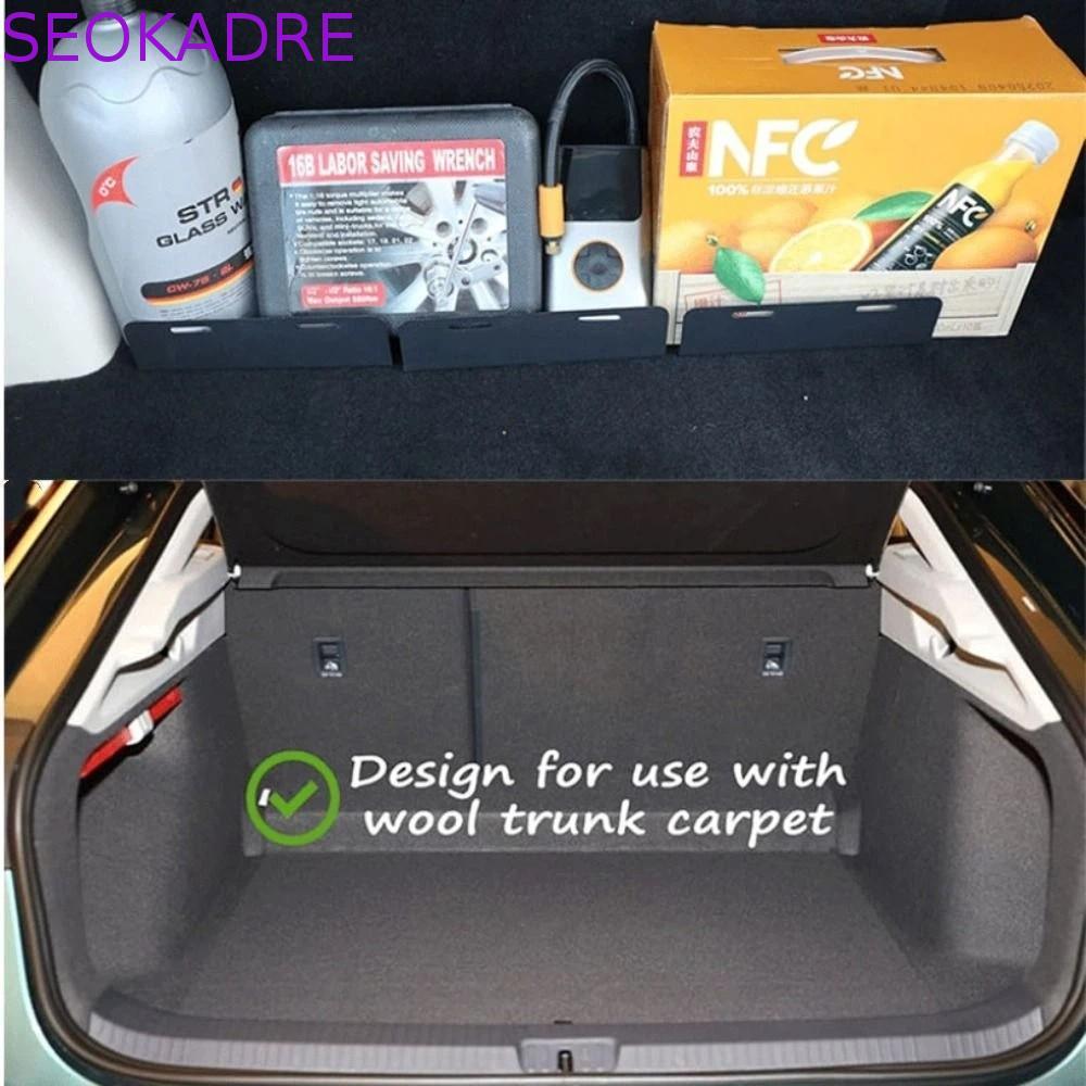 SEOKADRE 3 Peças Divisor De Porta-Malas De Carro , Sistema De Travamento Resistente , Carga Ajustável , Separador De Bot