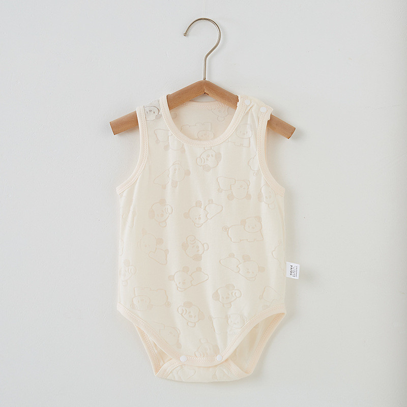 Roupas de bebê colete roupas de bebê verão fino sem mangas macacão meninos meninas roupas de verão do bebê camisola maca