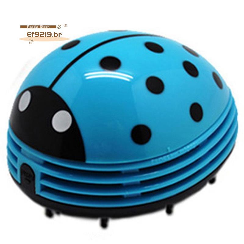 [Oferta Especial E] Mini Bonito Joaninha Coletor De Pó Aspirador Desktop Para Casa Limpeza De Mesa Escova Teclado Limpad