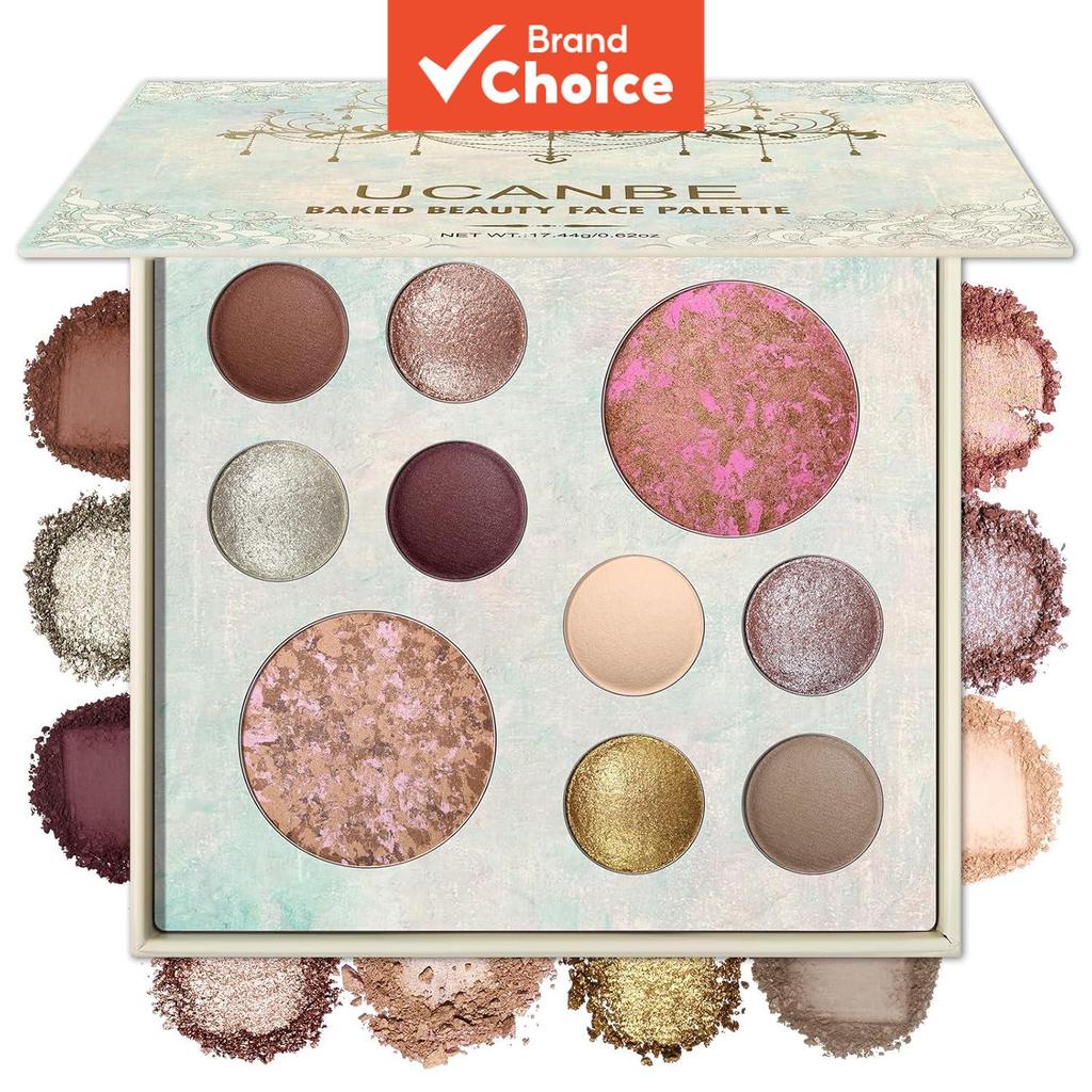 UCANBE Paleta de Maquiagem All in One - Paleta Compacta de Rosto com Sombra, Blush e Bronzer, Cores Neutras e
