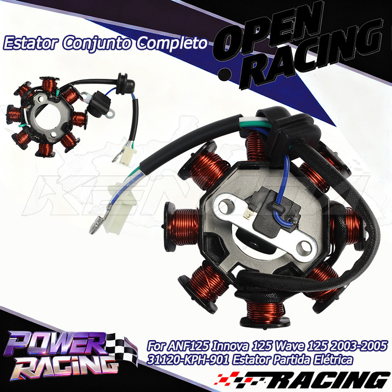 Estator Bobina Magneto Partida Elétrica 31120-KPH-901 Para Honda ANF125 Innova 125 Wave 125 2003-2005 Alta Qualidade