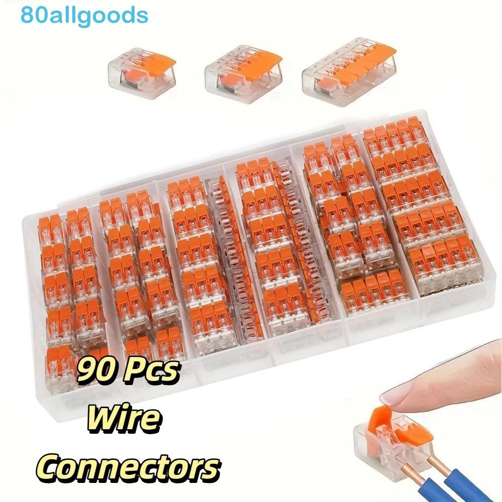 ALLGOODS1 Pacote De Sortimento De Conectores De Fio De 90 PCS , Kit De Conector De Emenda Compacto De Conexão Rápida Pus