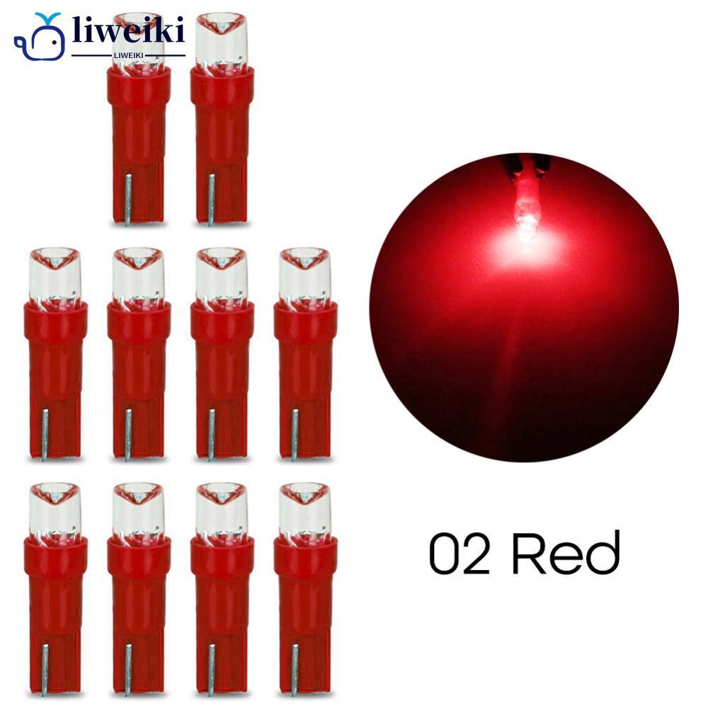 LIWEIKI 10 Pçs T5 LED Painel Do Carro Luzes Lâmpada De Instrumentos Velocímetro Cunha Lateral Lente Côncava D4K1