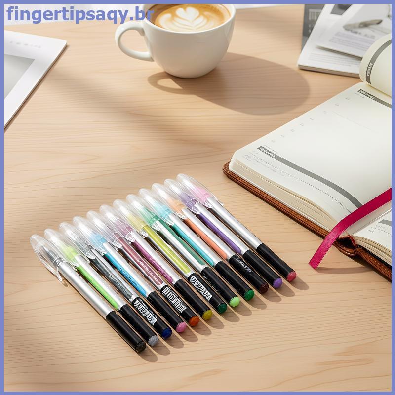 Canetas De Gel Com Glitter Para Estudantes FINGE 6 12 18 Cores Conjunto De Altas De Vivas Diário Letras Manuais DIY ,