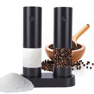 Moedor de Pimenta e Sal Grosso Elétrico Recarregável Type-C: Moedor Automático Gourmet com Ajuste de Moagem e Base