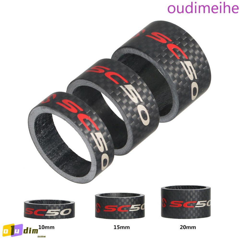 OUDIMEIHE Espaçador 3K Matte SC50 Fibra De Carbono Fone De Ouvido Para Bicicleta Garfo Dianteiro 1-1/8 " Acessórios