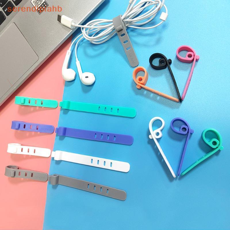 [serendipiahb] Organizador De Cabos Bule Strap 20pcs Silicone Winder Cord Management Para Mesa De Escritório Carregament