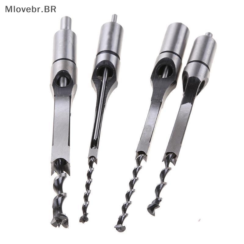 MOVE 4 Unidades De Brocas De Furo Quadrado Duráveis Adaptador De Cinzel De Entalhar Para Aplicações Portáteis De Marcena