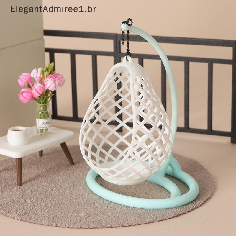 ELEGA Cadeira De Ovo Suspensa Em Miniatura Para Casa De Bonecas Wier 1 12 Escala Assento De Balanço Modelo Acessório De