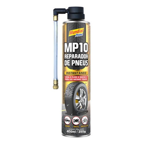 Reparador De Pneu Furado Spray Instantâneo Mp10 400 Ml