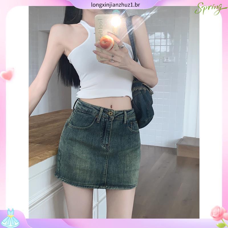 Att (PP ~ G) Saia Curta Alfaiataria Sal E Pimenta Plus Size Feminino Branco FMPZ