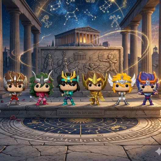 Bonecos Cavaleiros do Zodíaco Com Caixa Expositora 10 Cm Vinil Saint Seiya Shun Shiryu Ikki Hyoga