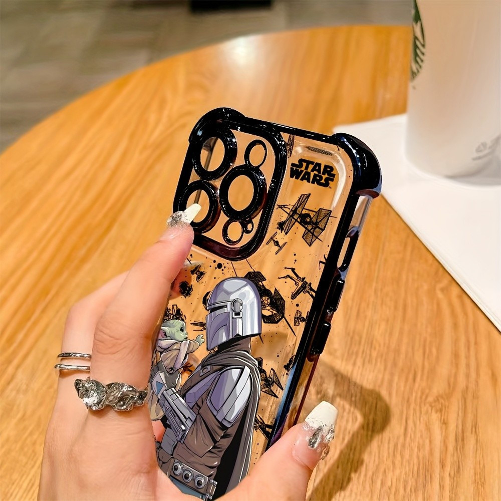 Capa de celular - Capa de celular com personagens de Star Wars, incluindo Darth Vader, Stormtroopers, Mandalorians e out