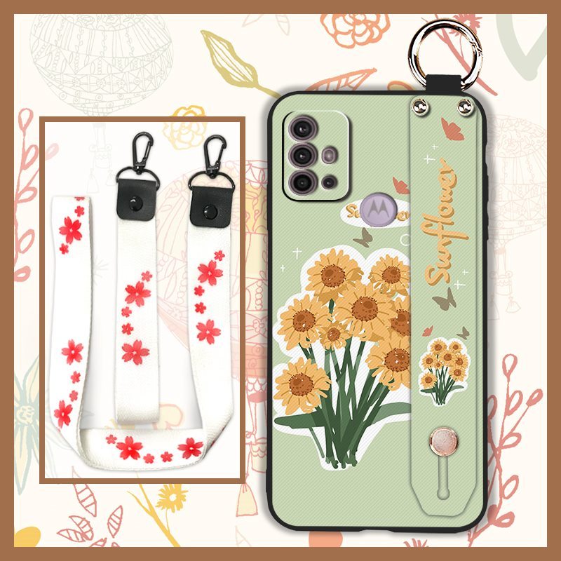 Capa Traseira Anti-Queda Para Telefone MOTO G30/G10/G20/Lenovo K30 Note/K30 Pro Suporte Cordão De Silicone Anel De Flor
