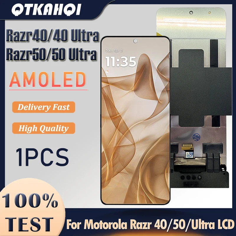 6.9 " AMOLED Para Motorola Razr 40 50 Display Lcd Tela De Toque Digitador Assemb
