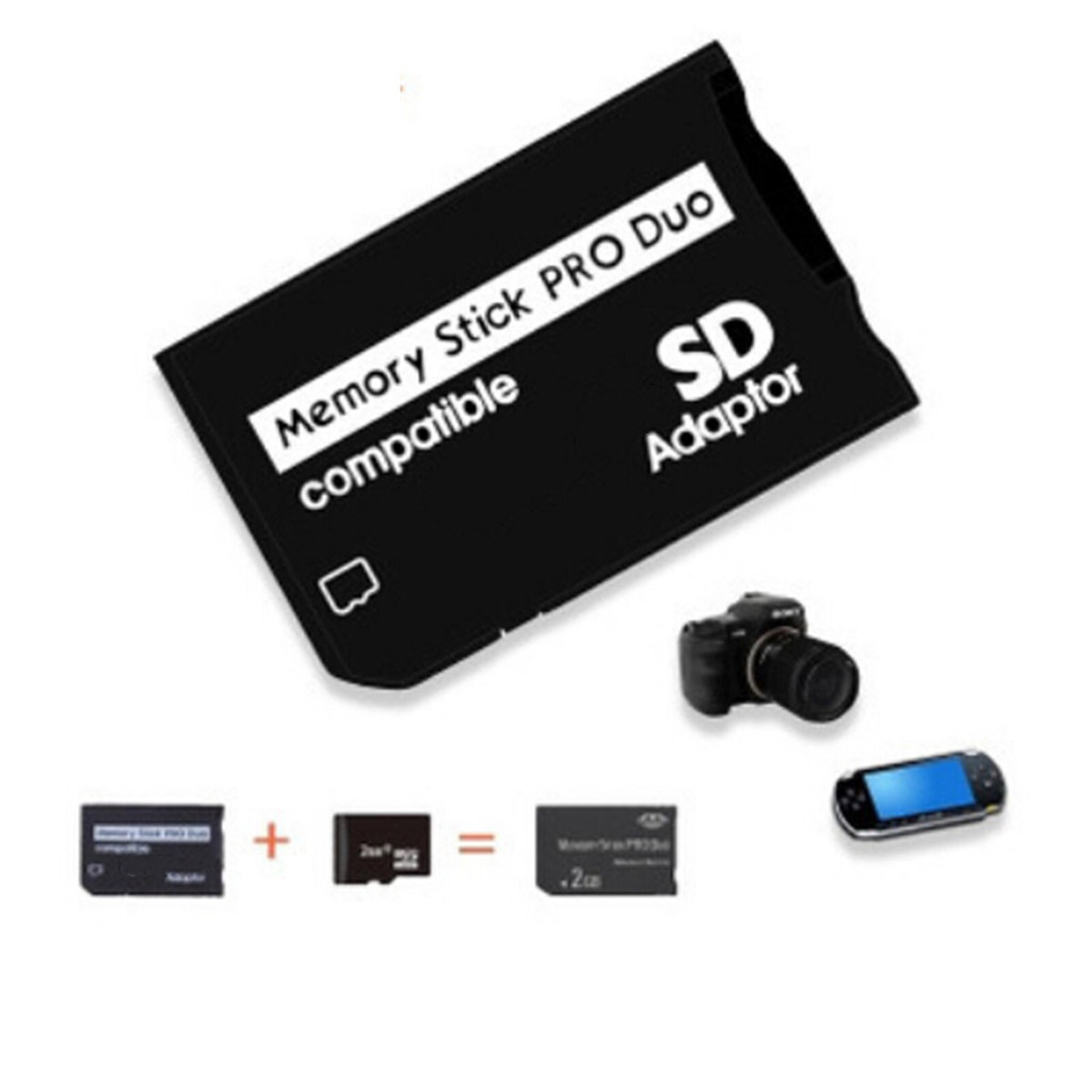 Novo Adaptador Micro SDHC TF Para Memória Vara MS Pro Duo Conversor Caso De Cartão PDA E Câmera Digital