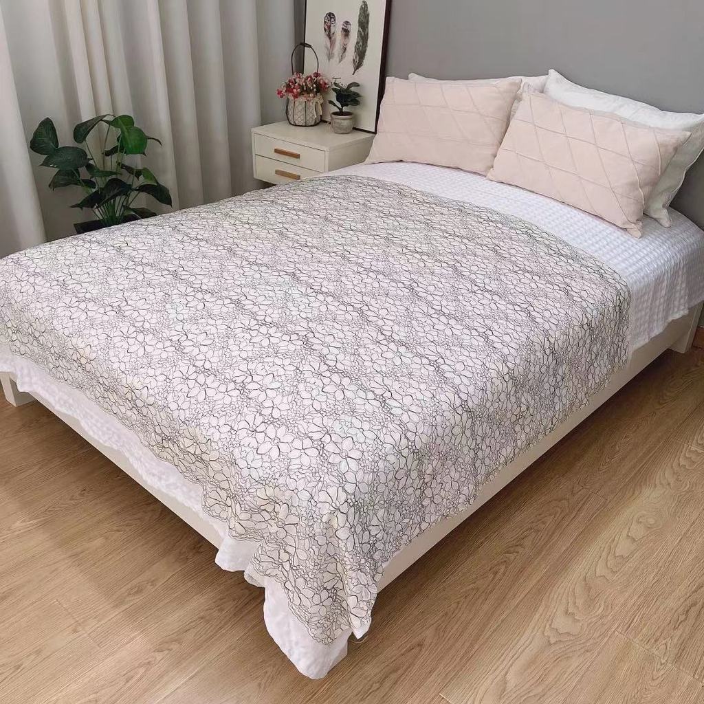 Comércio exterior puro algodão capa toalha renda Multi-Purpose toalha capa de poeira tecido de renda cama oca com toalha