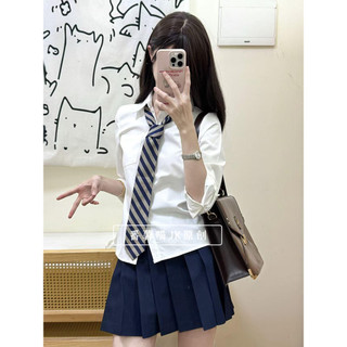 Original jk uniforme camisa feminina verão Design nicho de manga curta topo estilo básico estilo Preppy camisa branca un