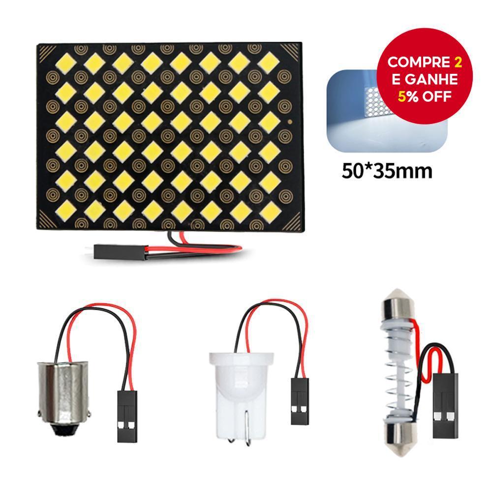 Lâmpada Led Painel 48smd Para Carro, Luz De Teto Interior, Bulbo De Leitura T10 W5w Com 3 adaptadores