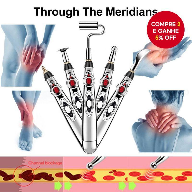 Nova Caneta de Acupuntura Eletrônica para Alívio da Dor e Ferramenta de Terapia de Massagem dos Meridianos