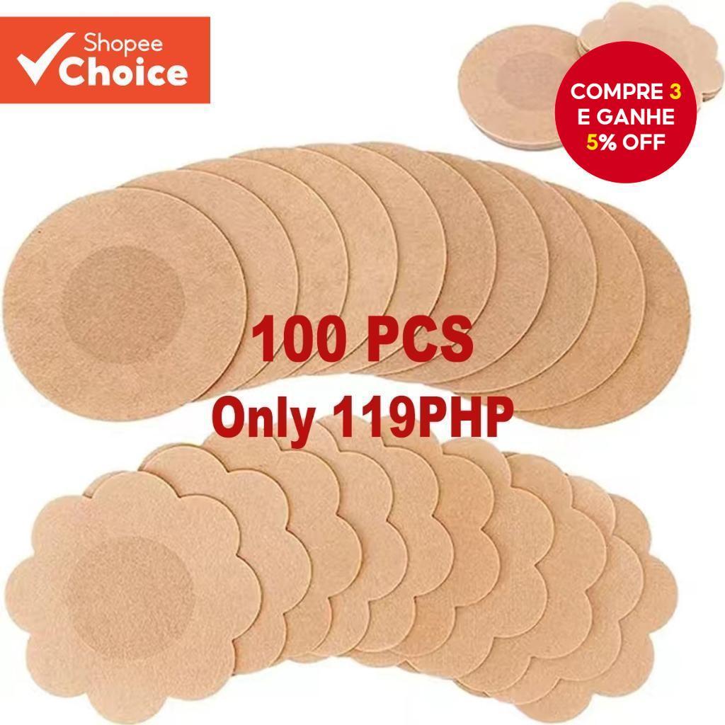 Capas Descartáveis Para Mamilos Com 100 Unidades De 6 Cm-Sem Costura E Respirável , Autoadesivas