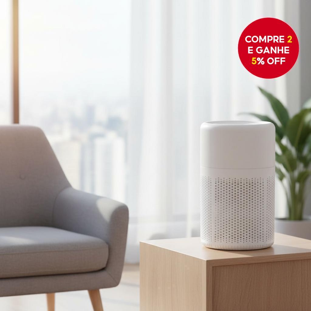 Purificador de ar pequeno HEPA para mesa, Aroma Air, dispositivo de purificação de íons negativos.