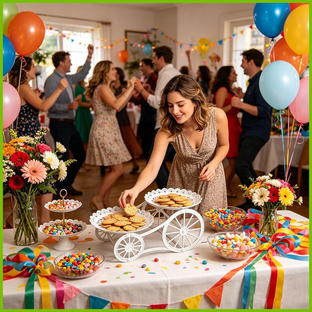 Suporte De Cupcake Em Camadas Elegante Prato Multiuso Festa De Casamento Bolo Para Aniversário Buffet iadbr