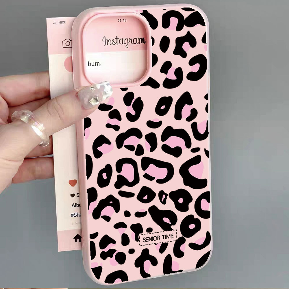 Rosa Leopardo Impressão Cor Sólida Geléia Caso Para Samsung S25 ULTRA S24 Plus S23 S22 A17 A16 A15 A14 A13 A52 A71 A20 F